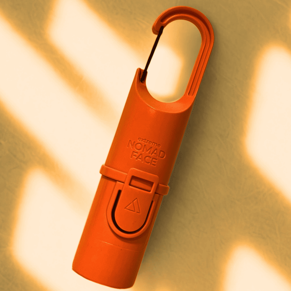 Orange Tiger de Nomad Face, protector solar para deportistas que buscan velocidad y comodidad.